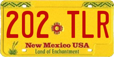 NM license plate 202TLR
