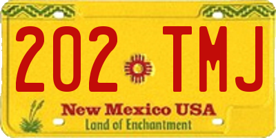 NM license plate 202TMJ