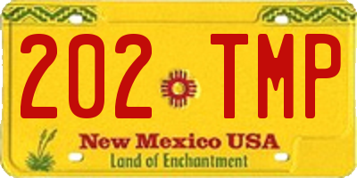 NM license plate 202TMP