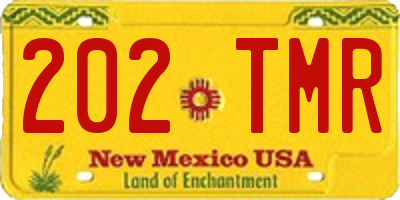 NM license plate 202TMR