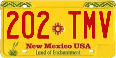 NM license plate 202TMV