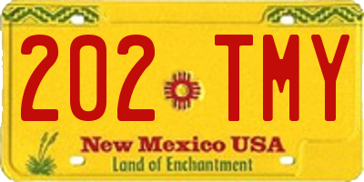 NM license plate 202TMY