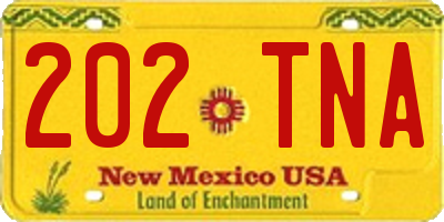 NM license plate 202TNA