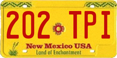 NM license plate 202TPI