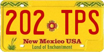NM license plate 202TPS