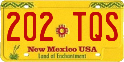 NM license plate 202TQS