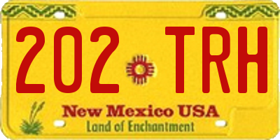 NM license plate 202TRH