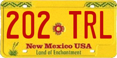 NM license plate 202TRL