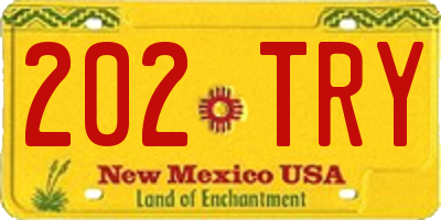 NM license plate 202TRY