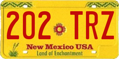 NM license plate 202TRZ