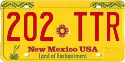 NM license plate 202TTR