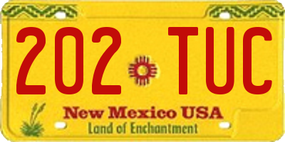 NM license plate 202TUC