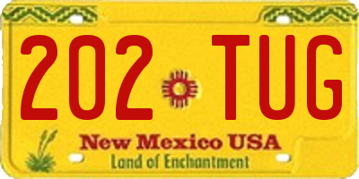 NM license plate 202TUG