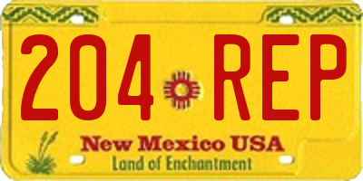 NM license plate 204REP