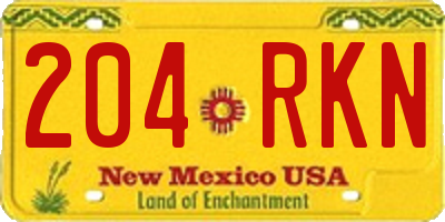 NM license plate 204RKN