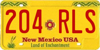 NM license plate 204RLS