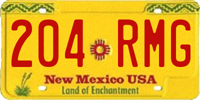 NM license plate 204RMG