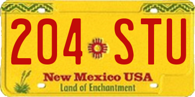 NM license plate 204STU