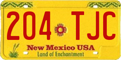 NM license plate 204TJC