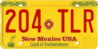 NM license plate 204TLR