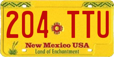 NM license plate 204TTU