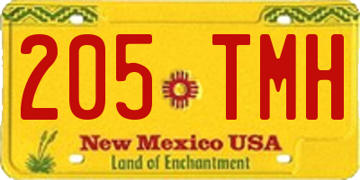 NM license plate 205TMH