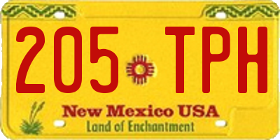 NM license plate 205TPH
