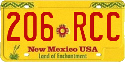 NM license plate 206RCC
