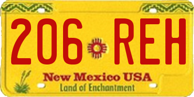 NM license plate 206REH