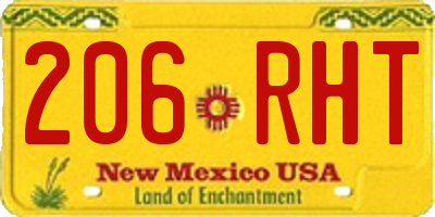 NM license plate 206RHT