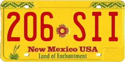 NM license plate 206SII