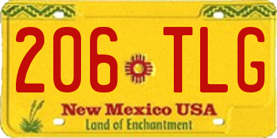 NM license plate 206TLG