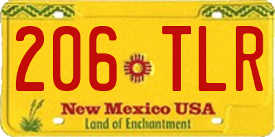 NM license plate 206TLR