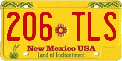 NM license plate 206TLS