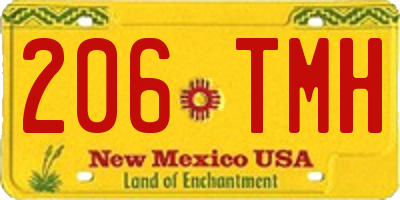 NM license plate 206TMH