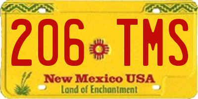 NM license plate 206TMS