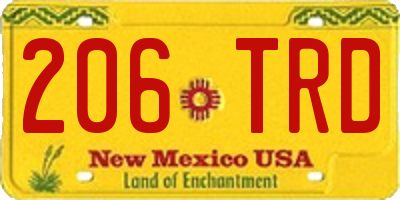 NM license plate 206TRD