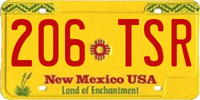 NM license plate 206TSR
