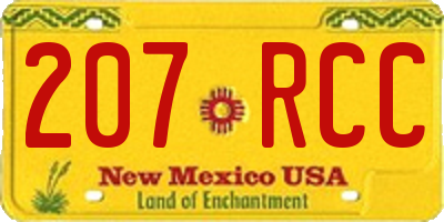 NM license plate 207RCC