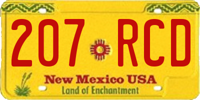NM license plate 207RCD