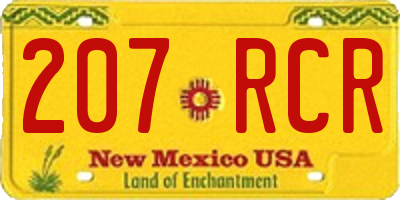 NM license plate 207RCR