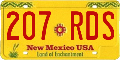 NM license plate 207RDS