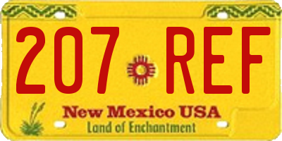 NM license plate 207REF