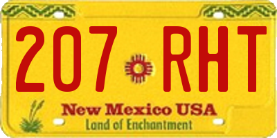 NM license plate 207RHT