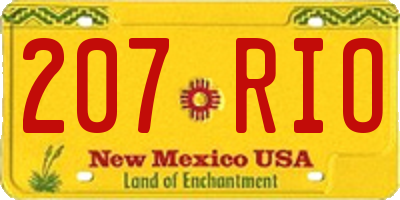 NM license plate 207RIO