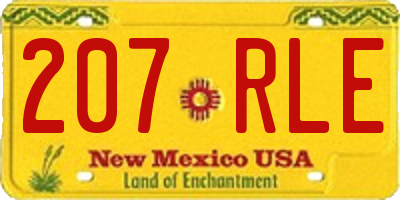 NM license plate 207RLE
