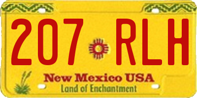 NM license plate 207RLH