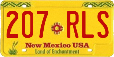 NM license plate 207RLS
