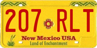 NM license plate 207RLT