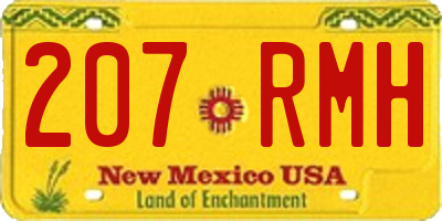 NM license plate 207RMH